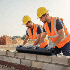 DPC Membrane Sheet Installation