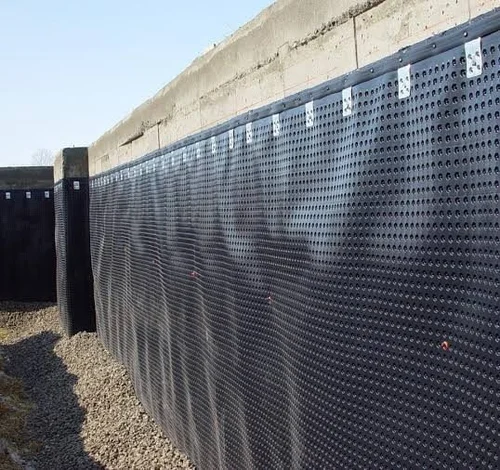 dimpled drainage board installation